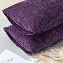 CaliTime Throw Pillow Covers Decorative 20 X 26 Inches Pack of 2 Cozy Chenille Standard Pillow Shams Cases for Couch Sofa Bed Living Room Home Plum Purple by CozyNest Decor