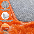 ONASAR Rugs for Living Room Bedroom, 5x8 Washable Fluffy Orange and White Area Rug, Geometric Boho Soft Plush Shaggy Fuzzy Floor Carpet for Nursery Kids Girls Boys Teen Dorm Home Decor Aesthetic by TinyTreasures Baby Boutique