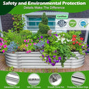 7x3x1.4ft Galvanized Raised Garden Bed, Upgraded with X-Shaped Support Rods, Large Raised Garden Beds Outdoor, Raised Bed for Planting Vegetables, Flowers, Fruits by GreenHaven Gardens
