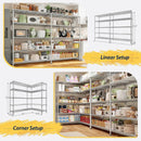 REIBII 70" W Wire Shelving Load 1500LBS, Metal Shelving 5-Tier Storage Shelves Metal Shelves for Storage Adjustable Shelving Rack for Pantry Kitchen Commercial School 70" W*15.8" D*72.4" H,Chrome by GreenHaven Gardens