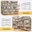 REIBII 70" W Wire Shelving Load 1500LBS, Metal Shelving 5-Tier Storage Shelves Metal Shelves for Storage Adjustable Shelving Rack for Pantry Kitchen Commercial School 70" W*15.8" D*72.4" H,Chrome by CozyNest Decor