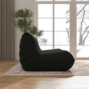 Big Bean Bag Chairs for Adults, 3 Seater Large Bean Bag Chair Sofa, Fireside Chair Lazy Sofa Chair with High Density Comfortable Foam, Modern Bean Bag for Living Room, Bedroom, Office (Black) by CozyNest Decor