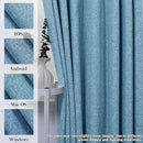 Room Divider Curtains Screen Partitions, Linen Look 100% Blackout Drapery 108 Inches Long, 100" Wide Pinch Pleated Window Drapes, Privacy Protecting, Light Blocking, (1 PC, Blue) by CozyNest Decor