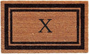 Calloway Mills 152962436X Black Border 24" x 36" Monogram Doormat, (Letter X) by CozyNest Decor