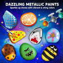 Rock Painting Kit- Glow in The Dark Rock Kit, Arts and Crafts for Kids Ages 6-12, Art Supplies Toy, Kids Craft Paint Kits, Arts & Crafts for Boys Girls Birthday Party Gift Toy by TinyTreasures Baby Boutique