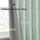 RAIN CITY Light Green Linen Blackout Curtains 102 Inch Long for Living Room,2 Panels Pinch Pleated Drape with Hooks Back Tab Boho Decor, Textured Full Black Out Curtains for Bedroom 50 x 102 by CozyNest Decor