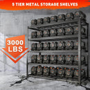 REIBII 48.2''W Garage Shelving Heavy Duty Metal Shelving 3000LBS Storage Shelves Adjustable Metal Shelves Industrial Garage Shelf for Warehouse Basement, 3 Pack by GreenHaven Gardens