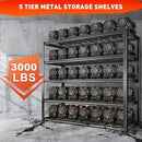 REIBII 48.2''W Garage Shelving Heavy Duty Metal Shelving 3000LBS Storage Shelves Adjustable Metal Shelves Industrial Garage Shelf for Warehouse Basement, 4 Pack by GreenHaven Gardens