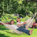 Hammock Hanging Swing Double Max 500lbs Macrame for Indoor Outdoor Patio Yard Garden (Beige) by GreenHaven Gardens