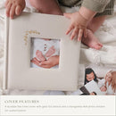 Elegant Linen Photo Album - 200 Acid-Free Pockets for 4x6 Pics - Perfect for Weddings & Gifts by TinyTreasures Baby Boutique