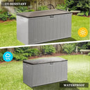 110 Gallon Pro Outdoor Storage Box Waterproof Lockable Deck Box Large, Patio Storage Bin for Pool Accessories Cushion Furniture, Garden Tools, UV-Resistant Outside Delivery, Grayish Brown by GreenHaven Gardens