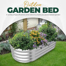 Utopia Home Galvanized Raised Garden Bed, 4 by 2 feet Lightweight Planter Boxes Outdoor with Easy Assembly, Large Garden Bed for Vegetables, Fruits, Flowers, Silver, Pack of 2 by GreenHaven Gardens