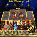 KNONEW Christmas Net Lights 360 LEDs 13ft x 9.8ft Outdoor Mesh Lights Connectable Waterproof 8 Modes & Timer Plug-in Net Fairy Lights for Bushes Garden Party Wedding Holiday,Multicolor by GreenHaven Gardens