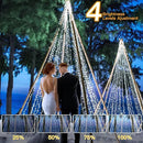 Ollny Christmas Lights Outdoor 400LED 131FT, Cool White Fairy Lights with Remote 3 Timer, Plug in 8 Modes String Lights for Bedroom Indoor Outside House Party Xmas Decorations by GreenHaven Gardens
