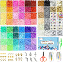 Redtwo 10000 Pcs Clay Beads Bracelet Making Kit, 3 Boxes 60 Colors Flat Preppy Beads for Friendship Bracelet Kit, Polymer Heishi Beads with Charms for Jewelry Making, Crafts Gifts for Teen Girls by TinyTreasures Baby Boutique