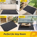JSEI Dirt Trapper Door Mat 36"x60", Non-Slip Washable Entryway Mats, Dog Door Mat, Stain Resistant and Absorbent Floor Mats, Low Profile Welcome Mat for Front Back Door, Dark Grey by CozyNest Decor