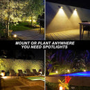 20 LED IP65 Waterproof Outdoor Spot Lights - Dusk-to-Dawn 3000K Warm White Solar Landscape Lights for Yard, Garden, Driveway, Porch, Walkway by GreenHaven Gardens
