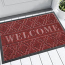 Yimobra Welcome Mat Outdoor Indoor 29.5x17, All-Weather Waterproof Front Door Mat Outside Entrance, Non-Slip Low Profile Porch Patio Doormat, Red by CozyNest Decor