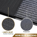 Yimobra Front Door Mat Outdoor Indoor Entrance, 100% Waterproof All-Season All Weather Doormat, Welcome Matt Outside Entry, Non Slip, Low Profile, Heavy Duty Patio Porch Floor Mats,47 x 24,Gray White by CozyNest Decor
