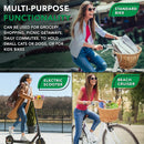 ProSource Wicker Bike Basket Front Cargo for Women and Men, Fits Most Bikes, Beach Cruiser, Stationary Bike, Ebike, Road Bike, Light Brown by GreenHaven Gardens