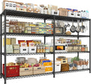 REIBII 72.8" W Storage Shelves Load 1500LBS, 4 Tier Metal Shelving Unit Wire Shelving for Storage Rack Heavy Duty Metal Shelves for Garage Pantry Kitchen, 17.7" D x 72.8" W x 59" H by GreenHaven Gardens