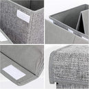 popoly 2 Pack Large Toy Box Chest with Lid, Collapsible Sturdy Toy Storage Organizer Boxes Bins Baskets for Kids, Boys, Girls, Nursery, Playroom, 25"x13" x16" (Linen Gray) by TinyTreasures Baby Boutique