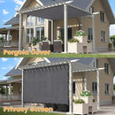 VICLLAX Shade Fabric Sun Shade Cloth with Every 2 FT Grommets for Patio Garden Pergola Cover Canopy 21x21 FT, Grey by GreenHaven Gardens