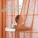 LAMIT Burnt Orange Sheer Linen Curtains, 84 inch Light Filtering Semi Sheer Panels Bronze Grommet Farmhouse Rust Drapes for Living Room/Bedroom, 2 Panels, 52 x 84 Inch by CozyNest Decor