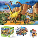 Jumbo Floor Puzzle for Kids,48 Piece Waterfall Dinosaur Large Jigsaw Puzzles, Fun Preschool Educational Toy for Toddlers Ages 3-5,Gift for Boy Girl Ages 4-8 by TinyTreasures Baby Boutique