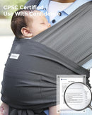 Momcozy Baby Carrier AirMesh - The Perfect Summer Water Sling for Newborns to Toddler 8-35 lbs - Cooling, Breathable and Lightweight Baby Wrap, Nice for Summer, Pool, Beach, Swimming, Charcoal Gray by TinyTreasures Baby Boutique