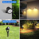 T-SUNUS Solar Garden Spotlight Outdoor, 4-in-1 Solar Spot Lights IP65 Waterproof 9.8ft Cable, 5W Separated Solar Panel, Auto On/Off for Tree Patio Yard Driveway Pathway Pool Area(Warm White 3000K) by GreenHaven Gardens