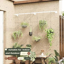 Plant Hanger Indoor with 6 Hanging Chains Hanging Planters for Indoor Plants Hanging Plant Holder Window Plant Shelves White Metal Rod(Pot not Included by GreenHaven Gardens