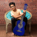 ADM Beginner Acoustic Classical Guitar 30 Inch Nylon Strings Wooden Guitar Bundle Kit for Kid Boy Girl Student Youth Guitarra Online Lessons with Gig Bag, Strap, Tuner, Extra Strings, Picks,Blue by TinyTreasures Baby Boutique
