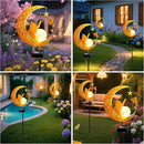 YJFWAL Garden Solar Cat Lights Pathway Stake Lights Glass Globe with Moon Cat Decor, Gifts for Mom Grandma Friends, Outdoor Decor Light Waterproof for Walkway, Yard, Patio or Garden (Warm White) by CozyNest Decor