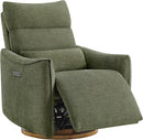CHITA Swivel Rocker Recliner Chair, Power Nursery Glider Recliner, Nursery Rocking Chair with Adjustable Power Headrest, FSC Certified, Solid Wood Base, Moss Green by TinyTreasures Baby Boutique