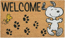 Gertmenian Peanuts Snoopy Coir Doormat - 2x3 Welcome Mat (2-Pack), Ideal for High Traffic Areas in Front Door, Garage, Entryway - Welcome, 80022 by CozyNest Decor