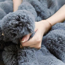 UKELER Soft Faux Fur Throw Blanket Large Solid Reversible Shaggy Blanket Plush Thick Fluffy Blankets Throws for Bed, Couch, Sofa, Office, Camping 60''x80'' Dark Grey by CozyNest Decor