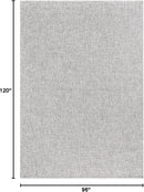 CAMILSON Easy Jute Rug 8x10, Indoor Outdoor Grey Color Area Rugs for Living Room Farmhouse Patio and Kitchen Rug, Solid Boho Woven Design, Easy-Cleaning, Washable Outside Carpet Alfombras (8 x 10) by CozyNest Decor