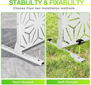Outdoor Privacy Screen,72" H×47" W Metal Privacy Screen, Freestanding Privacy Fence Panels for Patio by GreenHaven Gardens