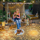 Go2garden Outdoor Solar Lanterns Waterproof Garden Gifts Women Yard Decorations Metal Moon Sun Hanging Solar Lights for Patio, Balcony, Tabletop,Birthday Mothers Day Gifts for Mom (Bronze,2Pack) by GreenHaven Gardens