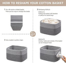 UBBCARE 4 Pack Baskets for Organizing, Woven Storage Baskets for Toys and Towel, Rectangle Cotton Rope Basket with Handles, 15''L x10''W x9''H, Mixed Grey by TinyTreasures Baby Boutique