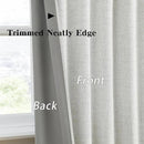 RAIN CITY Natural Blackout Curtains 96 Inch Long 2 Panels Set,Back Tab/Rod Pocket/Pleated Look with Hooks,Linen Blend Textured Rustic Farmhouse Heat Insulated Summer Drapes for Living Room 50W x 96L by CozyNest Decor