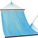 Lazy Daze Hammocks 10.5 FT Double 2 Person Caribbean Rope Hammock, Hand Woven Polyester Hammock with Spreader Bars, for Outside Outdoor Backyard Patio Poolside,450 LBS Capacity,SkyBlue by GreenHaven Gardens
