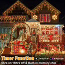 Hezbjiti Christmas Lights Decorations Outdoor, 1600LED 164FT Curtain Fairy Lights 8 Modes 320 Drops Fairy String Curtain Lights for Christmas Decor Eaves Window Party Yard Garden by GreenHaven Gardens
