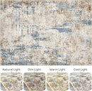 4x6 Rug Washable Area Rugs: Abstract Modern Soft Stain Resistant Indoor Floor Accent Non Slip Carpet for Living Room Entryway Kitchen Bedroom Nursery Office Bedside Home House Decor- Tan by TinyTreasures Baby Boutique