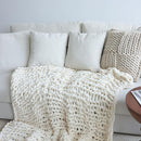 Maetoow Chenille Chunky Knit Blanket Throw （30×40 Inch）, Handmade Warm & Cozy Blanket Couch, Bed, Home Decor, Soft Breathable Fleece Banket, Christmas Thick and Giant Yarn Throws, Cream by CozyNest Decor