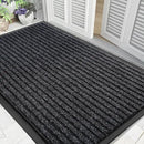 Yimobra Front Door Mat Outdoor Indoor Entrance, 100% Waterproof All-Season All Weather Doormat, Welcome Matt Outside Entry, Non Slip, Low Profile, Heavy Duty Patio Porch Floor Mats,47 x 32,Black Grey by CozyNest Decor