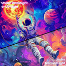 BVBOX Astronaut Space Blacklight Tapestry 79"x59", UV Reactive Floating Astronaut Universe Galaxy Planet Glow in Dark Tapestries, Black Light Neon Upright Poster Wall Hanging Backdrop Decor for Bedroom Living Room by CozyNest Decor