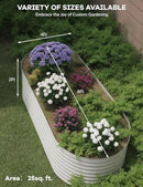 2 Pcs Raised Garden Beds Outdoor 8x4x2ft - Galvanized Steel Planter Box for Vegetables, Flowers, Rust-Resistant Garden Box, Easy Assembly Raised Beds, Durable Planters for Outdoor Plants, Beige by GreenHaven Gardens