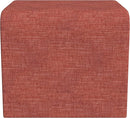 Modern Channel Pink Chenille Foot Stools Ottoman Home Décor, Soft Ottoman Foot Rest Chair for Bedroom and Living Room, Vanity Chair and Stool in Dressing Area, and Lounge by CozyNest Decor